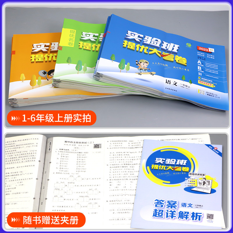 2本:[建议购买]语文+数学 苏教版 一年级下 [正版]2024版实验班提优大考卷一二三四五六年级上册下册语文数学英语培