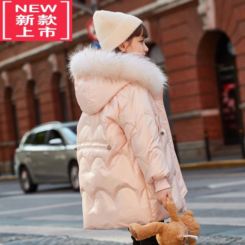 可莉允女童羽绒服2022新款洋气轻薄冬季外套加绒加厚高端棉服冬装面包服图片