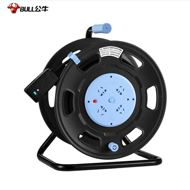 公牛(BULL)插排 GN-806DN 16A 4位50米 电缆卷盘插座 台高清大图
