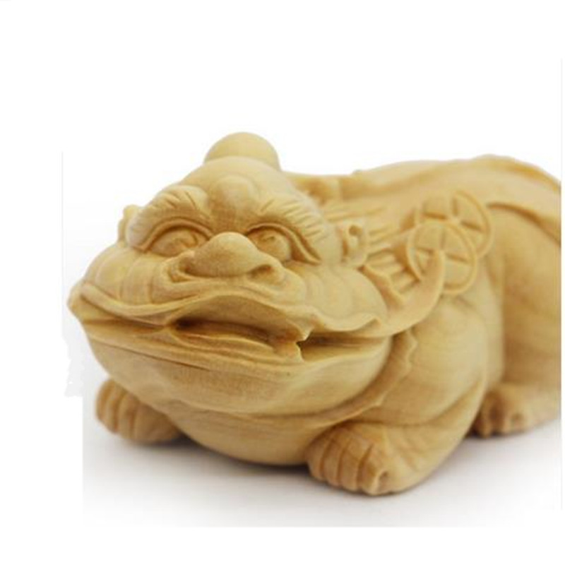 黄杨木貔貅摆件文玩手把件木饰品送女朋友七夕情人节礼物
