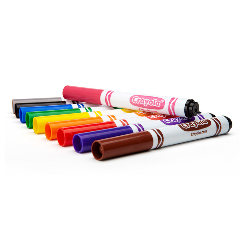 绘儿乐crayola 水彩笔10色彩色粗头绘画笔小学生儿童安全58-7722
