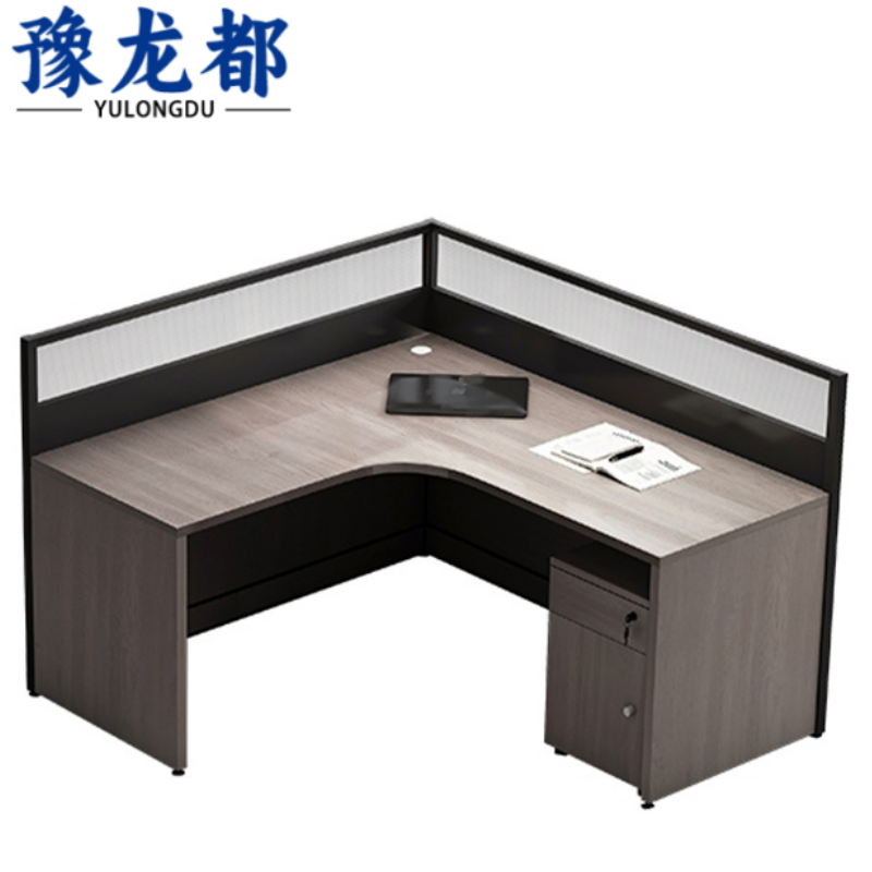 豫龙都屏风桌L型单人位张