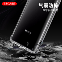 ESCASE 荣耀9x/9xpro手机壳保护套 华为TPU全包气囊防摔壳通用款(有吊绳孔)ES-iP9系列 升级版透白