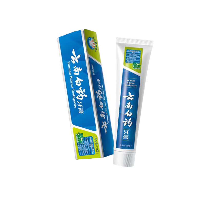 云南白药胖东来同款经典系列牙膏 清新口气健齿护龈 薄荷香型230克 单支装高清大图
