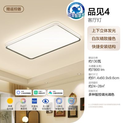 欧普照明新品星空灰客厅吸顶灯现代简约卧室灯套餐灯具智控TC D款【智慧光全光谱】智控调光调色