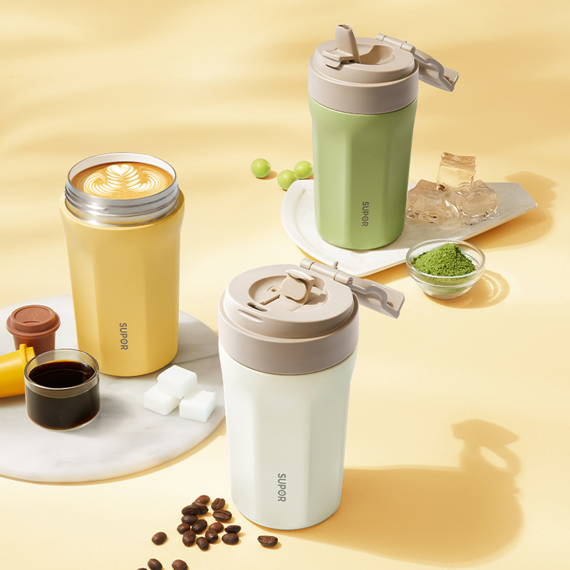 苏泊尔双层陶瓷覆层保温杯高清大图