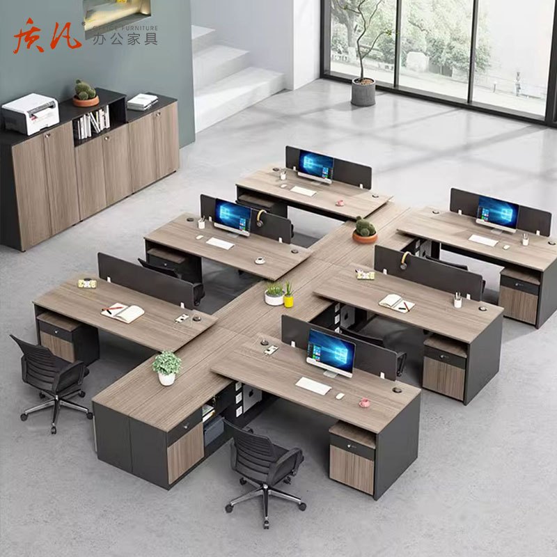 质凡 BGZ-Z01现代简约员工办公桌屏风卡位桌 1.2米单人位高清大图