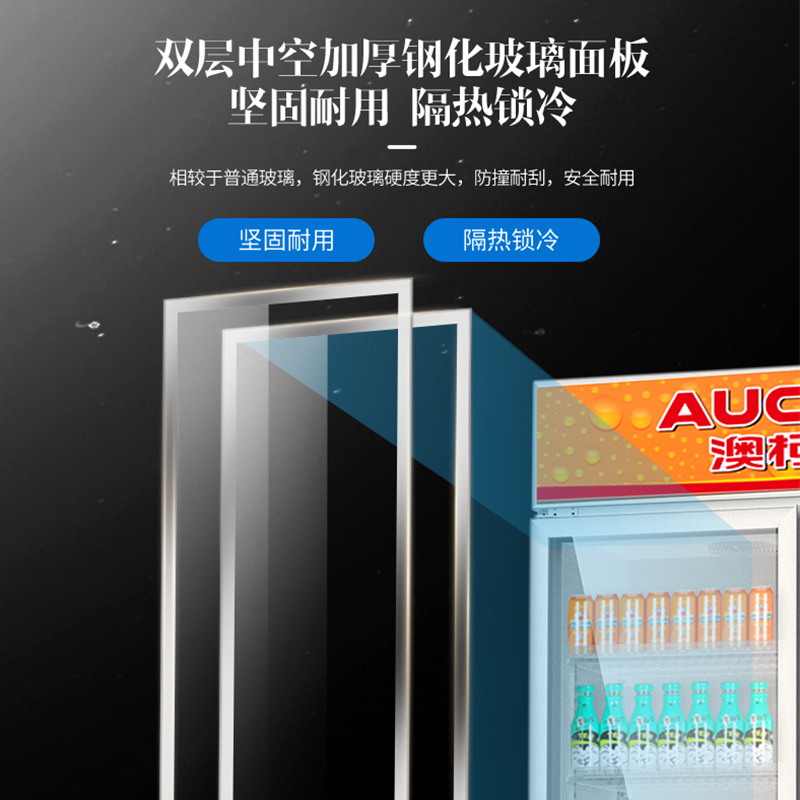 澳柯玛(AUCMA)SC-1200三门冷藏保鲜展示柜商用冰箱立式冰柜水果饮料啤酒柜