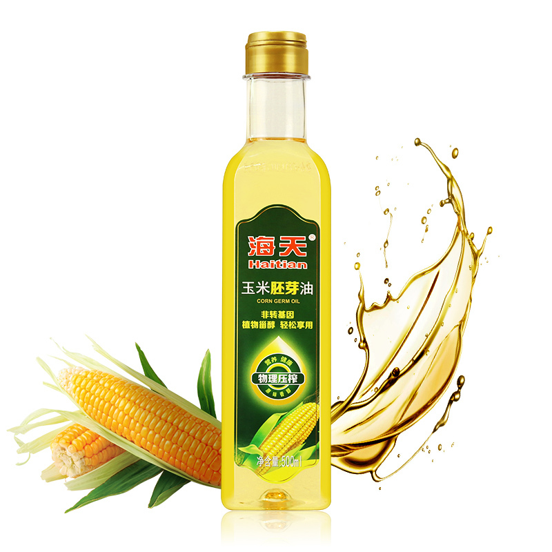 500ml 非转基因玉米胚芽油物理压榨植物油宿舍小瓶烘焙食用油 500ml