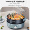 美的(Midea)电火锅5L大容量 分体式1800W速沸3档火力调节家用多功能电煮锅不沾内胆MC-DHE2851