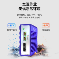 博扬 工业级POE交换机 双纤SC 一光二电千兆收发器 宽温导轨式以太网交换机 集线器含电源 BY-ISUQ1022