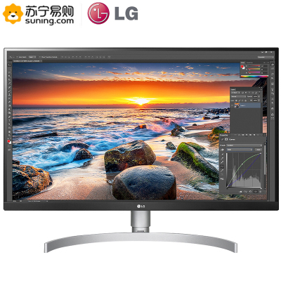 LG 27英寸 4K超高清 HDR400 sRGB99% FreeSync显示器 三面微边框 旋转升降 低闪屏 双HDMI HDCP(27UL650)