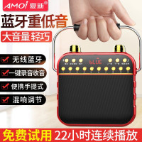 夏新（Amoi） 户外无线蓝牙音箱大音量广场舞超重低音炮随身便携迷你插卡老人收音机手提大功率充电音响