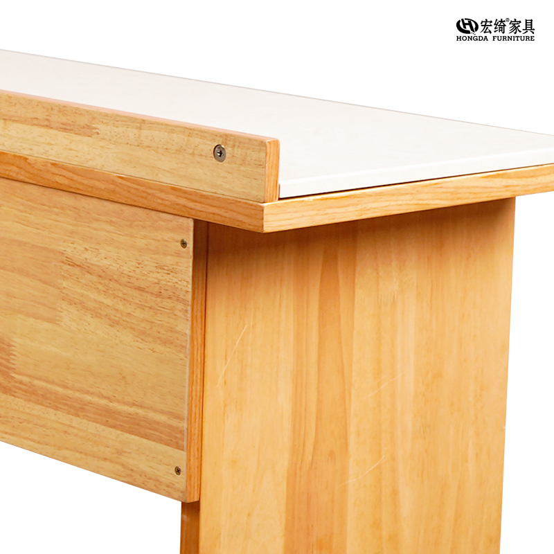 宏绮家具 书桌 大理石书桌 原木色 1800*400*750