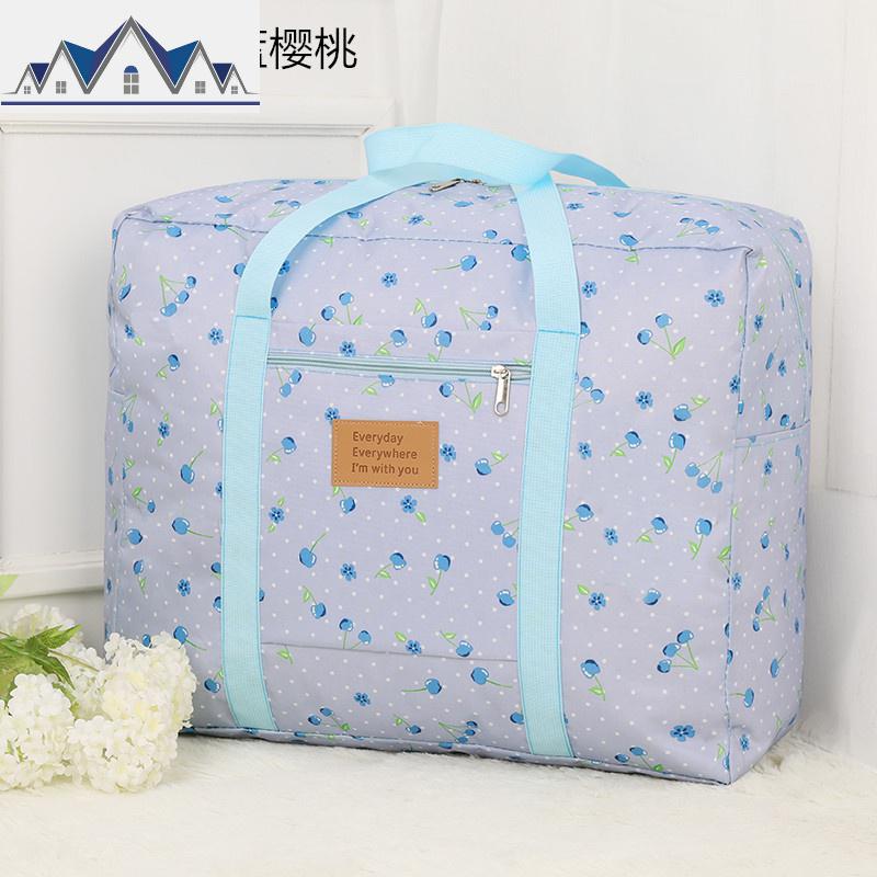 特大号孕妇待产包袋子入院大容量行李包装衣服的袋棉被子收纳袋_15_53_196 升级款-蓝樱桃50*40*25cm