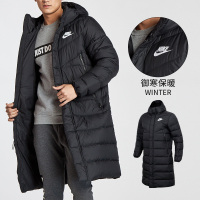 Nike耐克男装冬季新款连帽保暖中长款运动休闲羽绒服AA8854