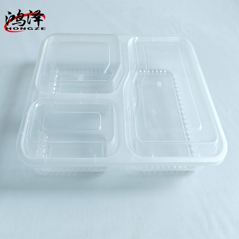 鸿泽一次性餐盒三格 箱高清大图
