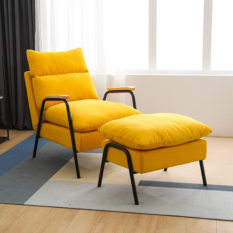 懒人沙发卧室小型网红款榻榻米午休阳台家用休闲轻奢单人沙发躺椅视频