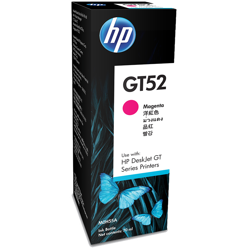 惠普M0H54AA GT52品红色墨水瓶(适用于HP INK Tank 310 419 318 418）