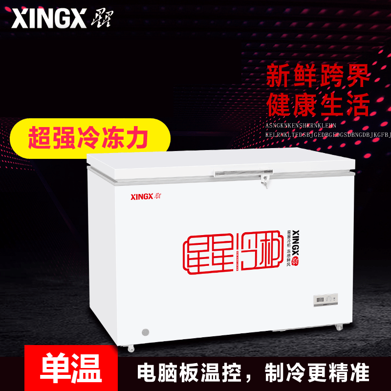 星星BD/BC358ND家用冷柜 卧式冷柜 -40°深冷柜大柜 宽幅变温一机7用图片