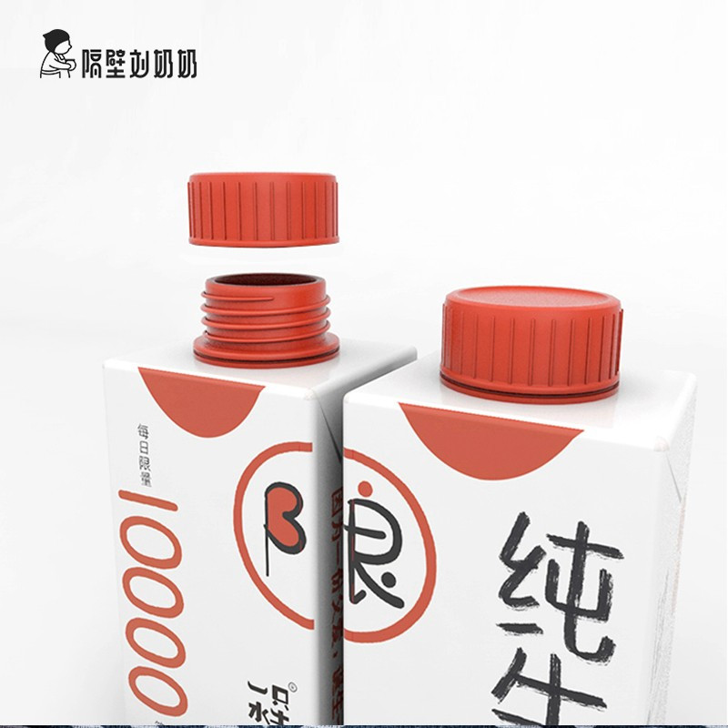 [顺丰发货]隔壁刘奶奶 水牛纯奶 200g*10盒/箱 3.9g优质蛋白130mg原生高钙