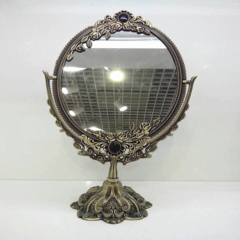 锌合金镀银台镜法耐fanai化妆镜欧式化妆镜双面镜参数