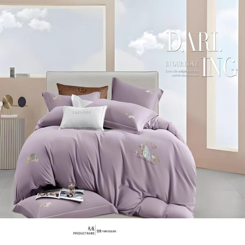 煊煜 全棉纯色四件套 双人床用 多色可选 套高清大图