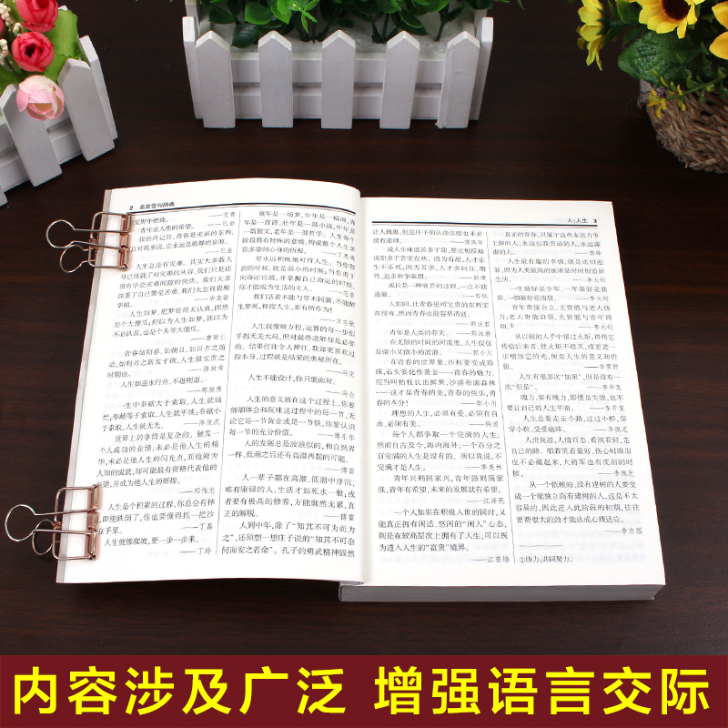 [正版]名言佳句辞典名人名言大全书小学初中高中经典语录格言作文写作素材好词好句好段青少年大学生古诗词古今中外高考语文摘高清大图