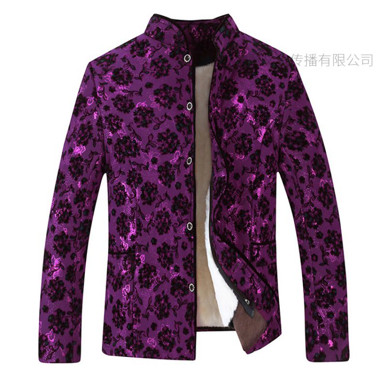 举翼王子中老年羊毛棉袄女真皮毛一体外套加厚保暖羊皮棉衣棉服高清大图