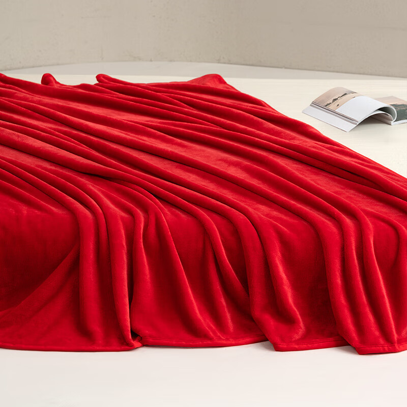 水星家纺DH满禧鸿福法兰绒毯180cm×200cm/条127832高清大图