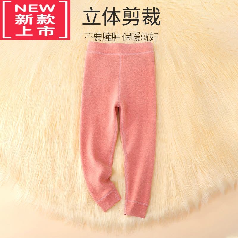 可莉允儿童保暖裤一体绒女童校服器棉裤内穿冬季男童宝宝加绒高腰裤子图片