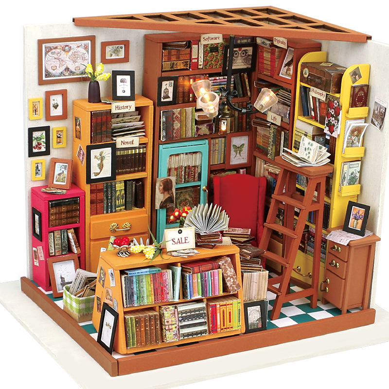 若态3D立体拼图拼装建筑模型手工DIY小屋 生日创意木质花房 美味厨房高清大图