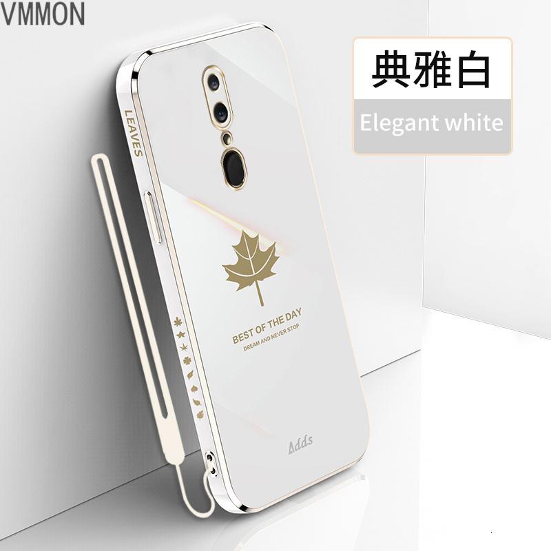 VMONN时尚枫叶oppoa11手机壳a9x直边电镀oppo防摔软壳a31全包镜头a8保护套a11x潮5侣男女款op