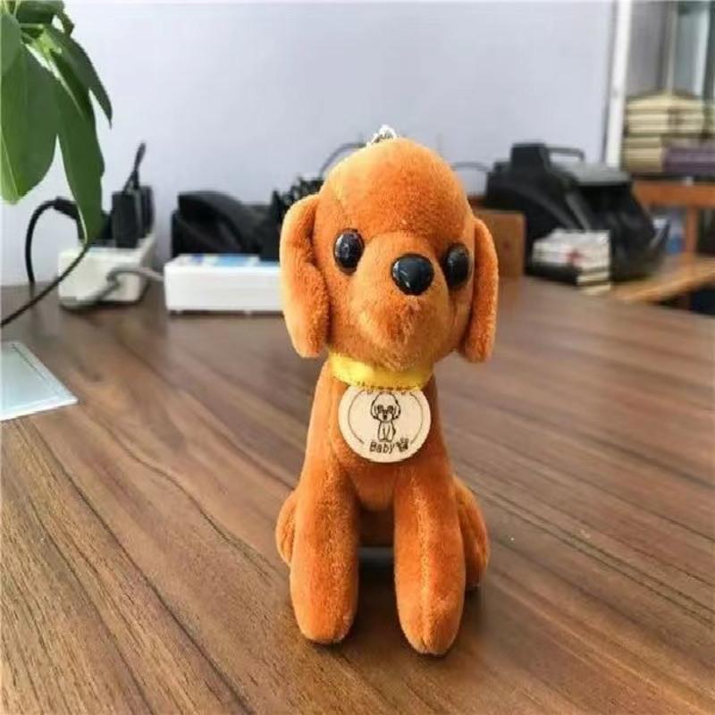 棕色泰迪10厘米泰迪狗公仔毛绒玩偶仿真犬宠物布娃娃玩具趴趴狗儿童女