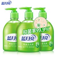 蓝月亮洗手液泡沫丰富滋润保湿芦荟健康抑菌99.9% 300g*3瓶