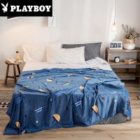 花花公子(PLAYBOY)家纺 法莱绒毛毯秋冬保暖毯子加厚法兰绒单人宿舍学生双人床单绒面盖毯其它1.5/1.8m床上用品