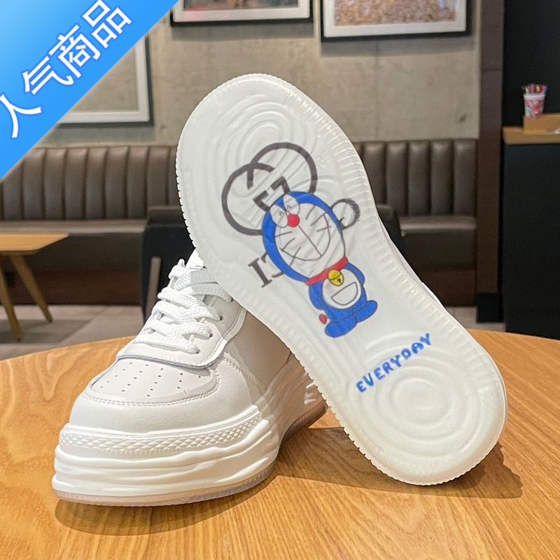 suntek小白鞋女新款白色板鞋2023年果冻底松糕鞋韩版厚底增高休闲鞋