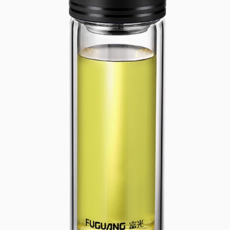 富光 致格G1613-SP 双层玻璃杯400ml(单位:个)颜色随机发货