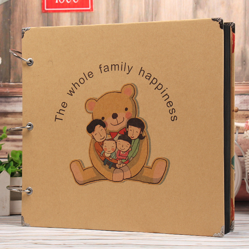 15寸成长相册diy手工粘贴式纪念册自制相册本送手绘配件工具材料三维