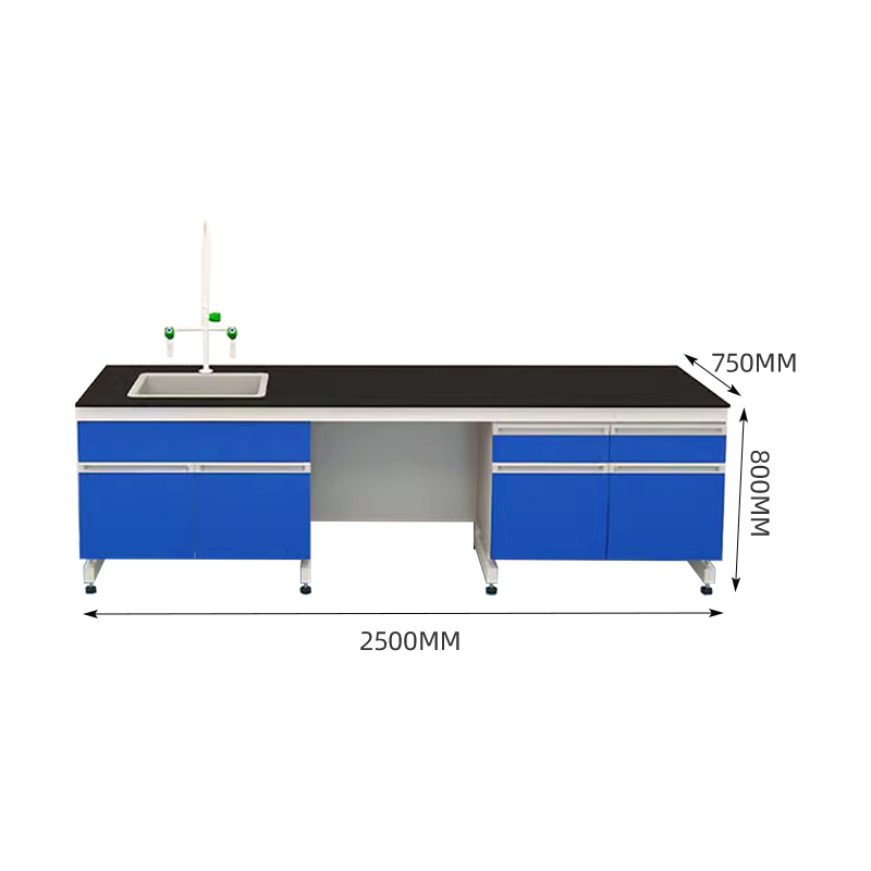 臻远 ZY-SYT-20 实验室 工作台化验室操作台化验桌 2.5米左含水槽台高清大图