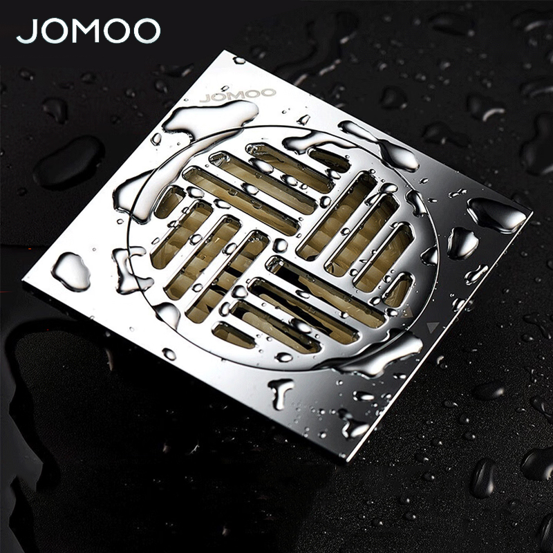 九牧(JOMOO)地漏铜质大排量干湿区浴室阳台厨房淋浴房通用地漏92395-1B-1高清大图