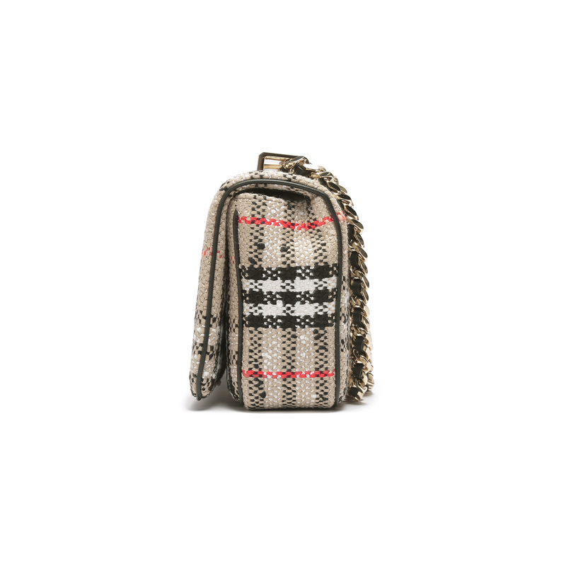 博柏利burberry女款织物单肩斜挎包链条包lola萝纳包小号8063080