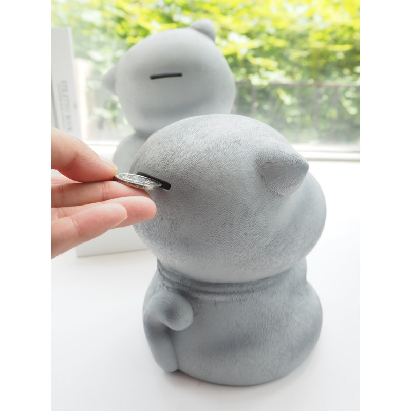 小猫咪存钱罐大人用卡通儿童防摔家用硬币储蓄罐女生可爱生日 三维工匠 皇上存钱罐