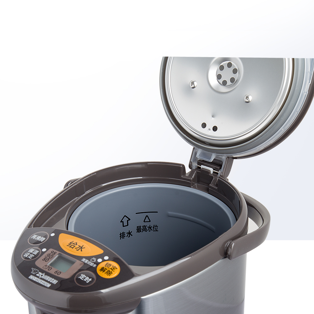 象印(ZO JIRUSHI)热水瓶CD-WDH40C-HM 家用保温智能出水4L不锈钢快速加热电热水壶安心童锁 金属灰色高清大图