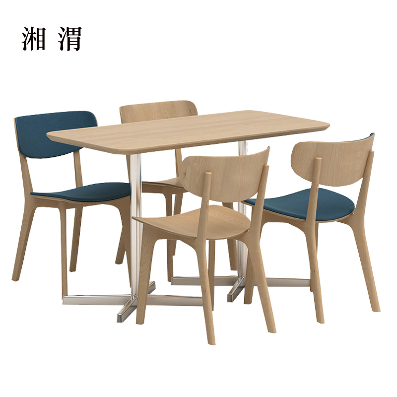 湘渭极简餐桌现代轻奢食堂餐桌椅组合4人桌1200*600*750