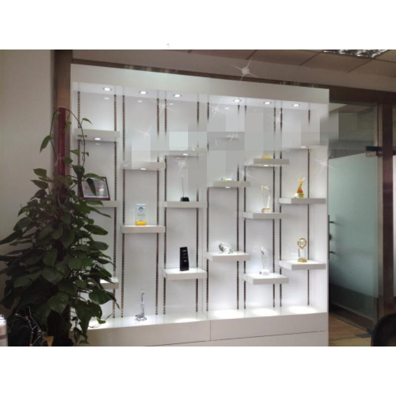 奖杯荣誉展示架卖鞋包展柜手办样品柜化妆品陈列柜靠墙架子展示柜冠兴货架 