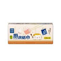 美穗吉家 厨房纸巾 原生竹浆2层90抽*3包 吸油吸水一张搞定 不漂白更健康