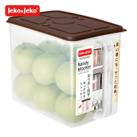 JEKO&JEKO 塑料冰箱收纳箱防潮透明保鲜盒9L 手柄式收纳盒药盒密封盒SWB-5434