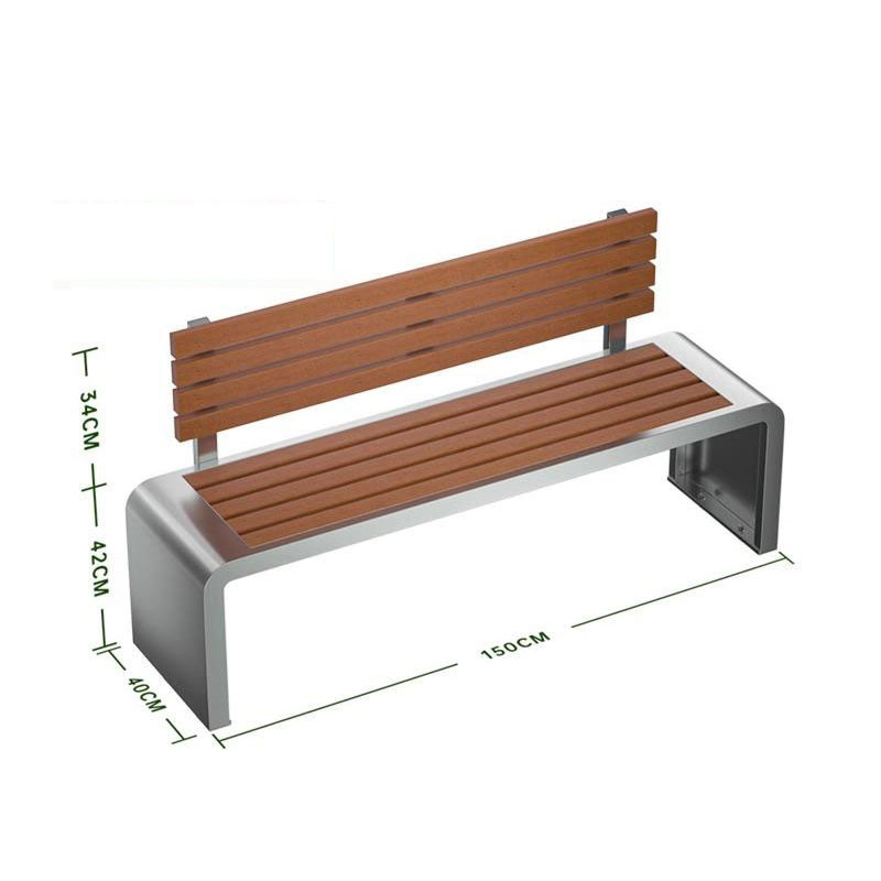 豫众诺 户外长椅 u型1.5m 把高清大图
