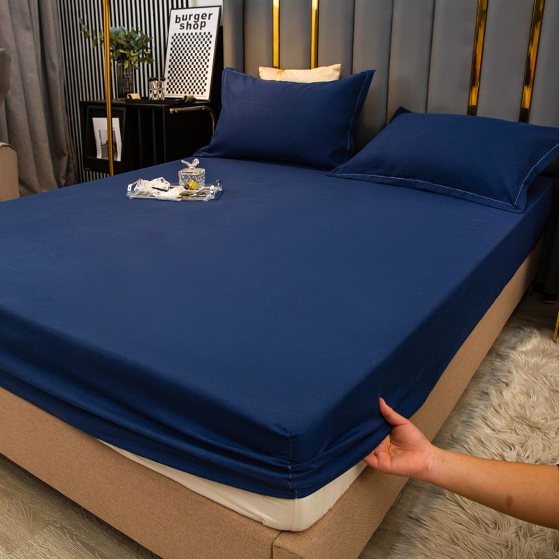 纯色床笠单件床套床罩席梦思防尘套床单保护罩厚垫全包防滑高清大图